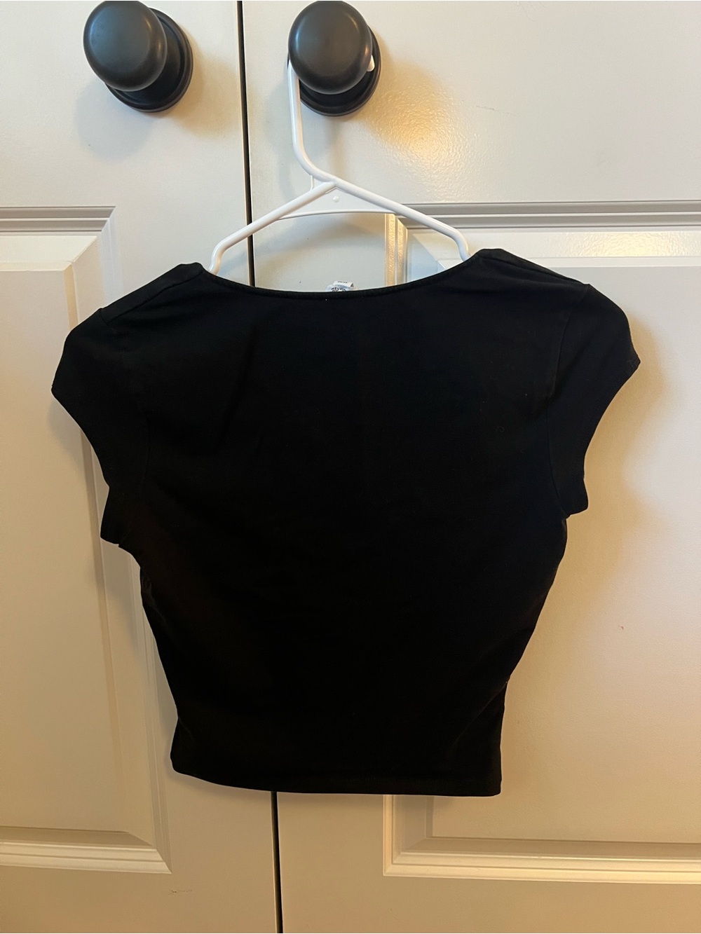 Black square neck top - Picture 4 of 4